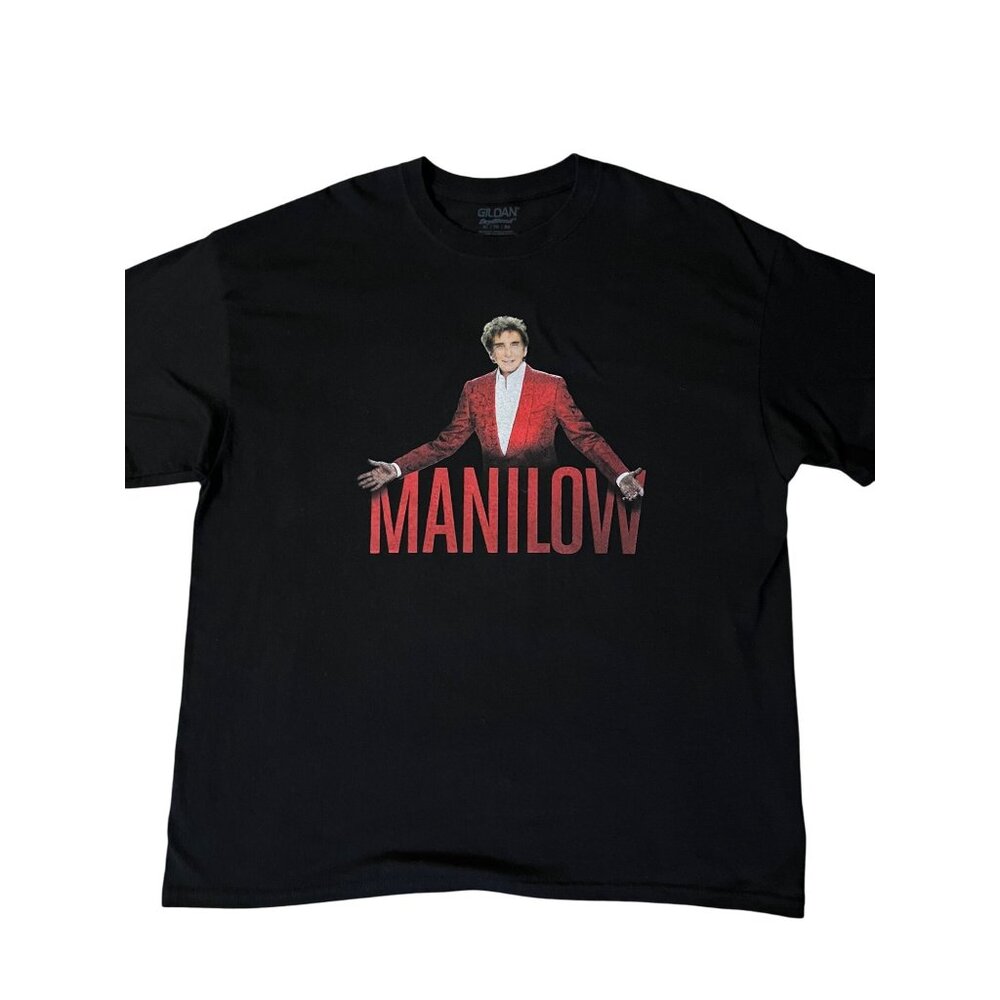 Barry Manilow T-Shirt Unisex XL 2017 Tour Gildan DryBlend Black Used - Picture 5 of 10